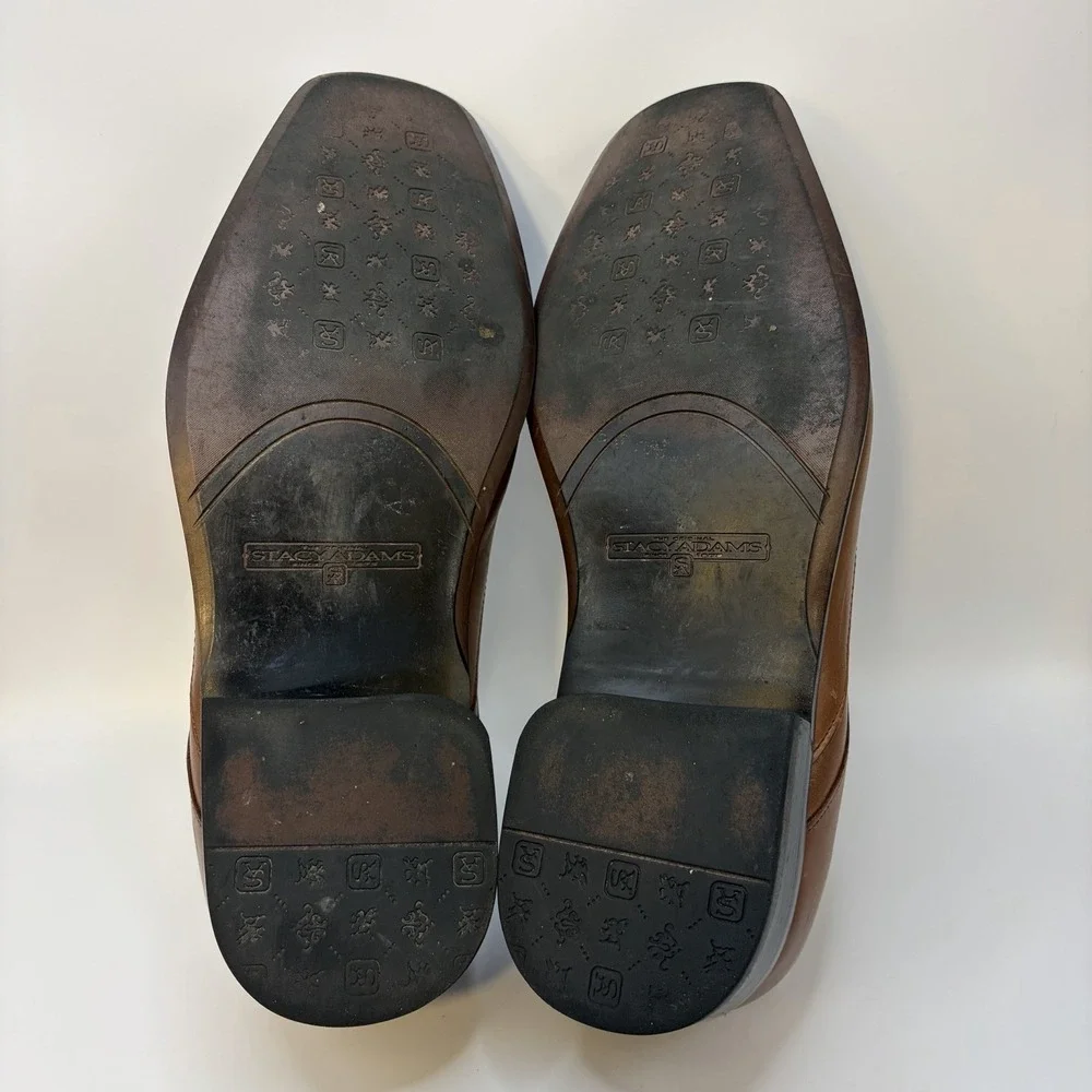 Mens Sz 11M Brown Leather Dress Shoes/Stacy Adams/oxford/Prom/wedding